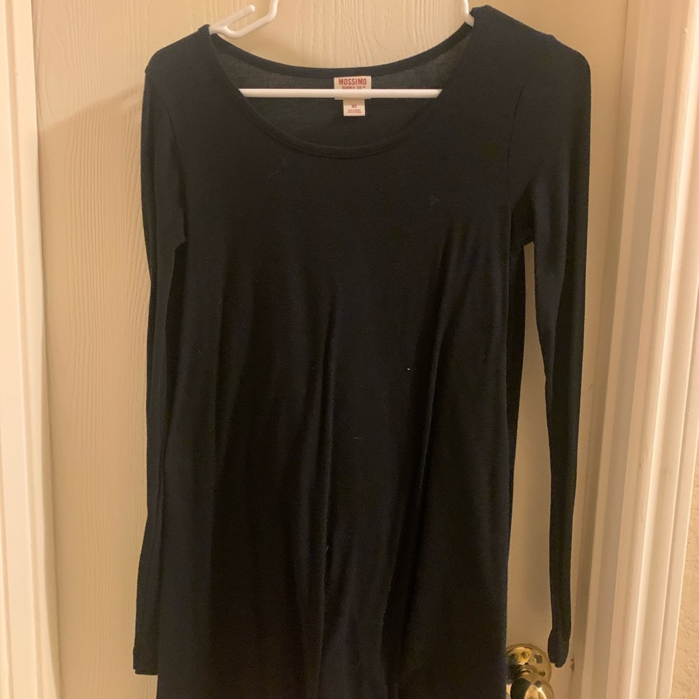Mossimo Supply Co. Women's Elegant Black Long Sleeve Tee